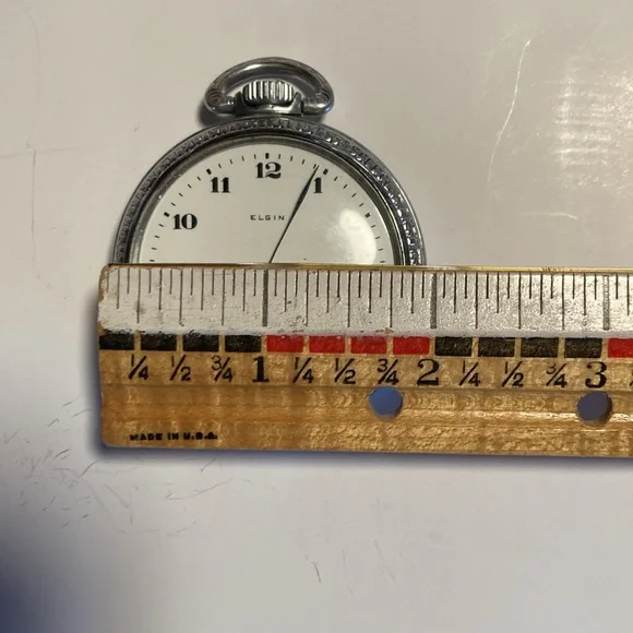 Vintage Men’s  Silver Tone Pocket Watch - Picture 10 of 10